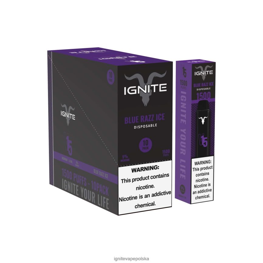 Ignite E Papieros Cena | IGNITE V15 vape pen 10 szt lód jagodowy 0648NZ97